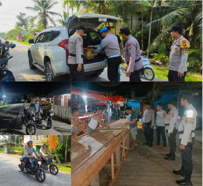 Pastikan Situasi Tetap Kondusif, Polsek Gaung Anak Serka Terus Laksanakan Patroli Harkamtibmas