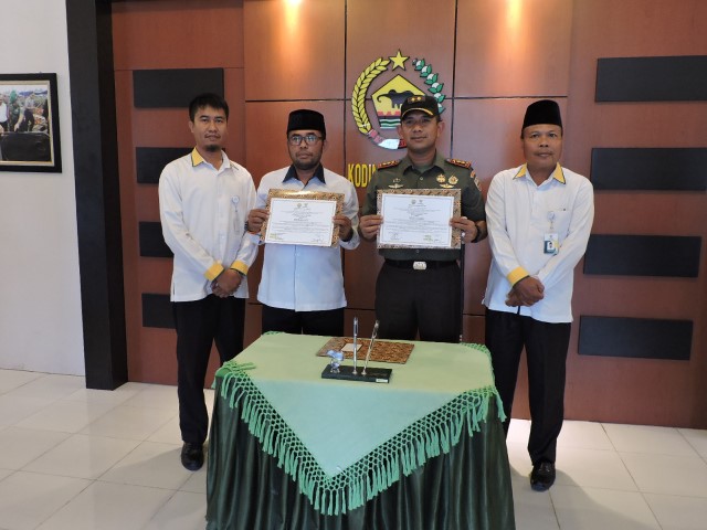 Kodim 0314/Inhil Teken MoU dengan Baznas Inhil