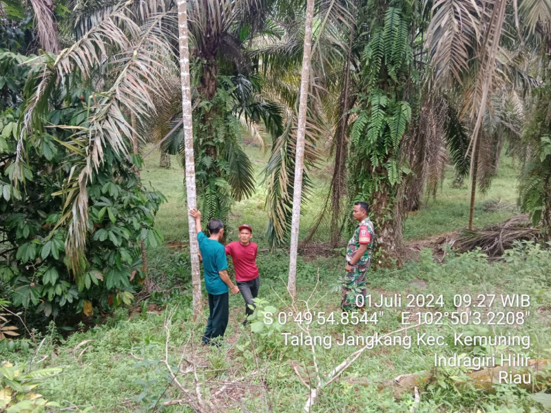 Babinsa Sertu Ramadhan Turun Untuk Lakukan Pencegahan Karhutla Bersama Masyarakat