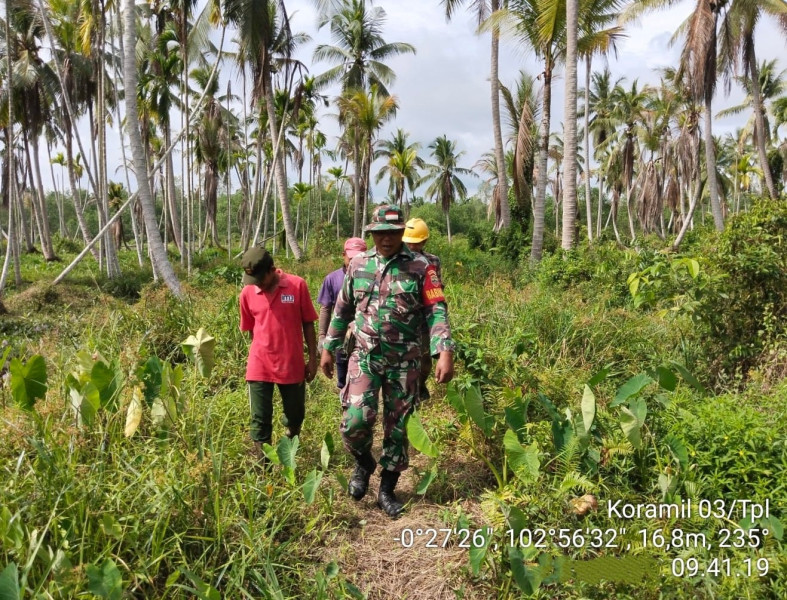 Babinsa 03/Tpl Serma Syamsul Azman Tetap Laksanakan Patroli Dan Sosialisasi Karlahut