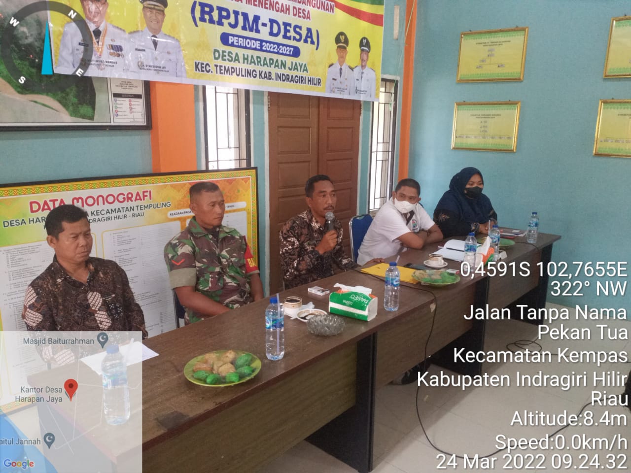 Babinsa 03/Tempuling Hadiri Undangan RPJMDes Tahun Anggaran 2022 - 2027