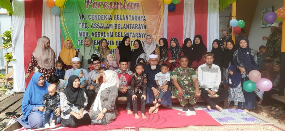 Bhabinsa Koramil 05/Gas Serma Sasmito Hadiri Acara Peresmian Yayasan Pelita Negri Belantaraya