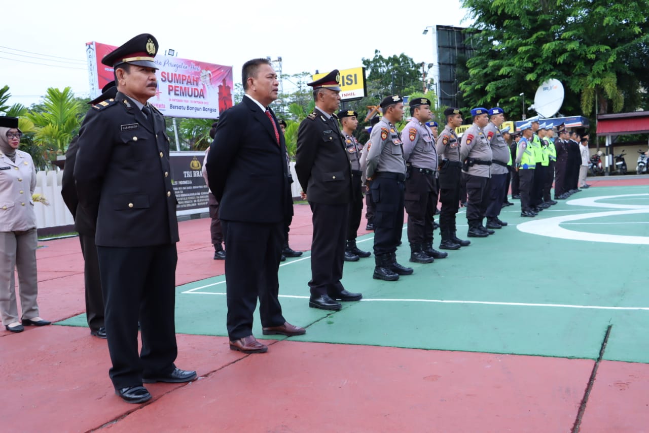 Gelar Upacara Dalam Memperingati Hari Sumpah Pemuda Oleh Polres Inhil