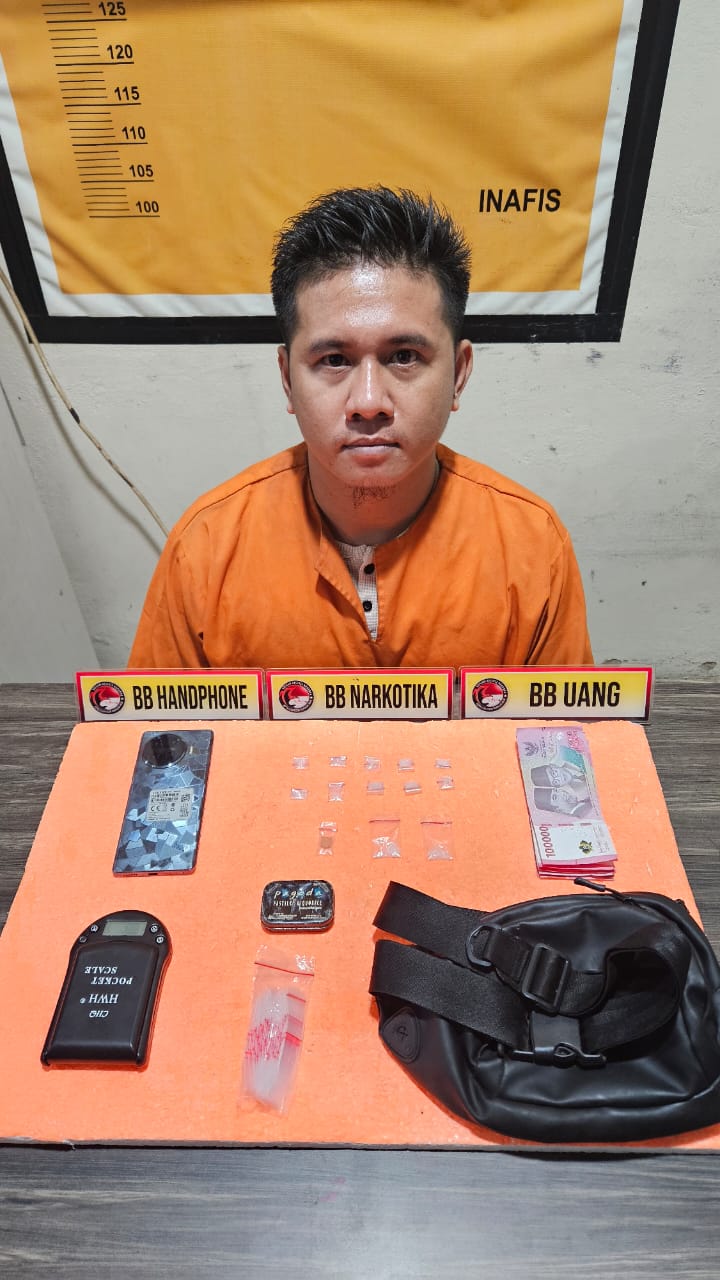 Satresnarkoba Polres Inhil Ungkap Kasus Peredaran Narkoba di Tembilahan Hulu, Satu Pengedar Diamankan