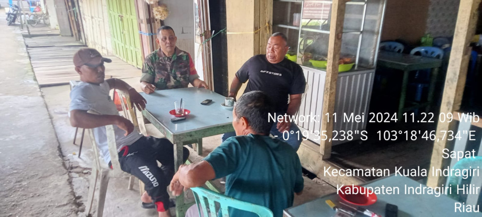 Dengan Komsos, Babinsa Koramil 04/Kuindra Harap Dapat Aktifkan Kembali Siskamling