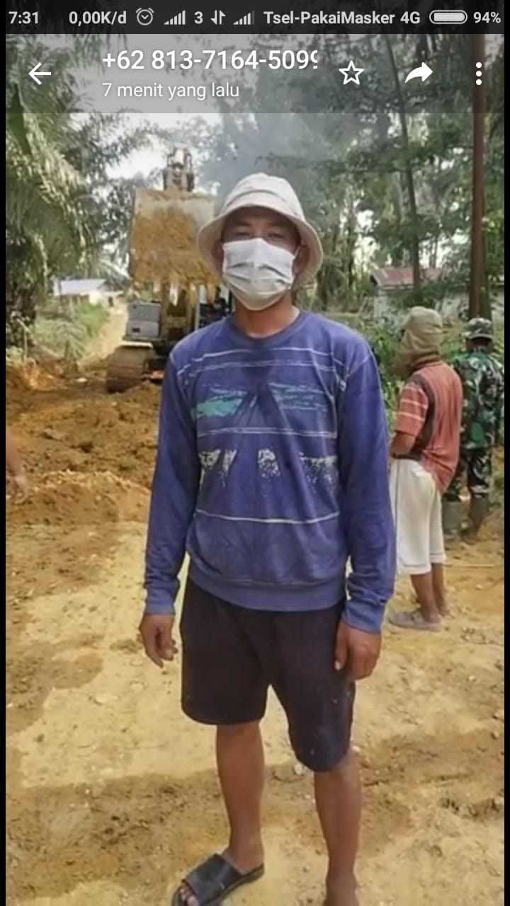 Aukas Jalan Dibangun Didesanya, Supriadi Ucapkan Terimakasih Pada TNI