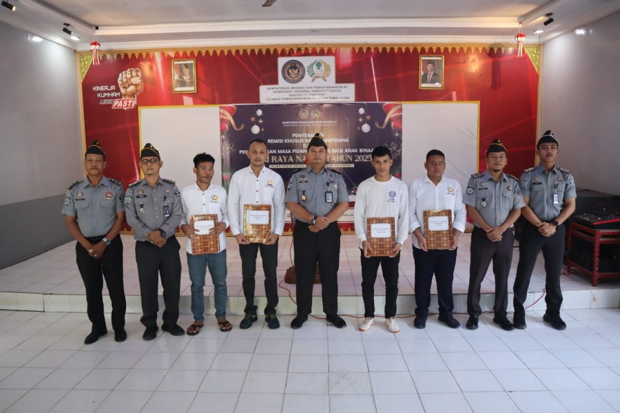 Lapas Tembilahan Berikan Remisi Khusus Natal 2025 kepada 33 Warga Binaan