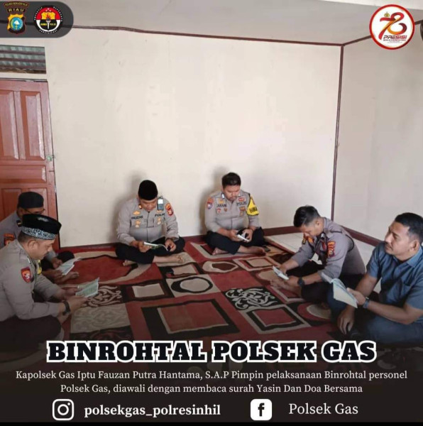 Binrohtal Polsek Gaung Anak Serka Bentuk Karakter Anggota Polri Jadi Lebih Humanis