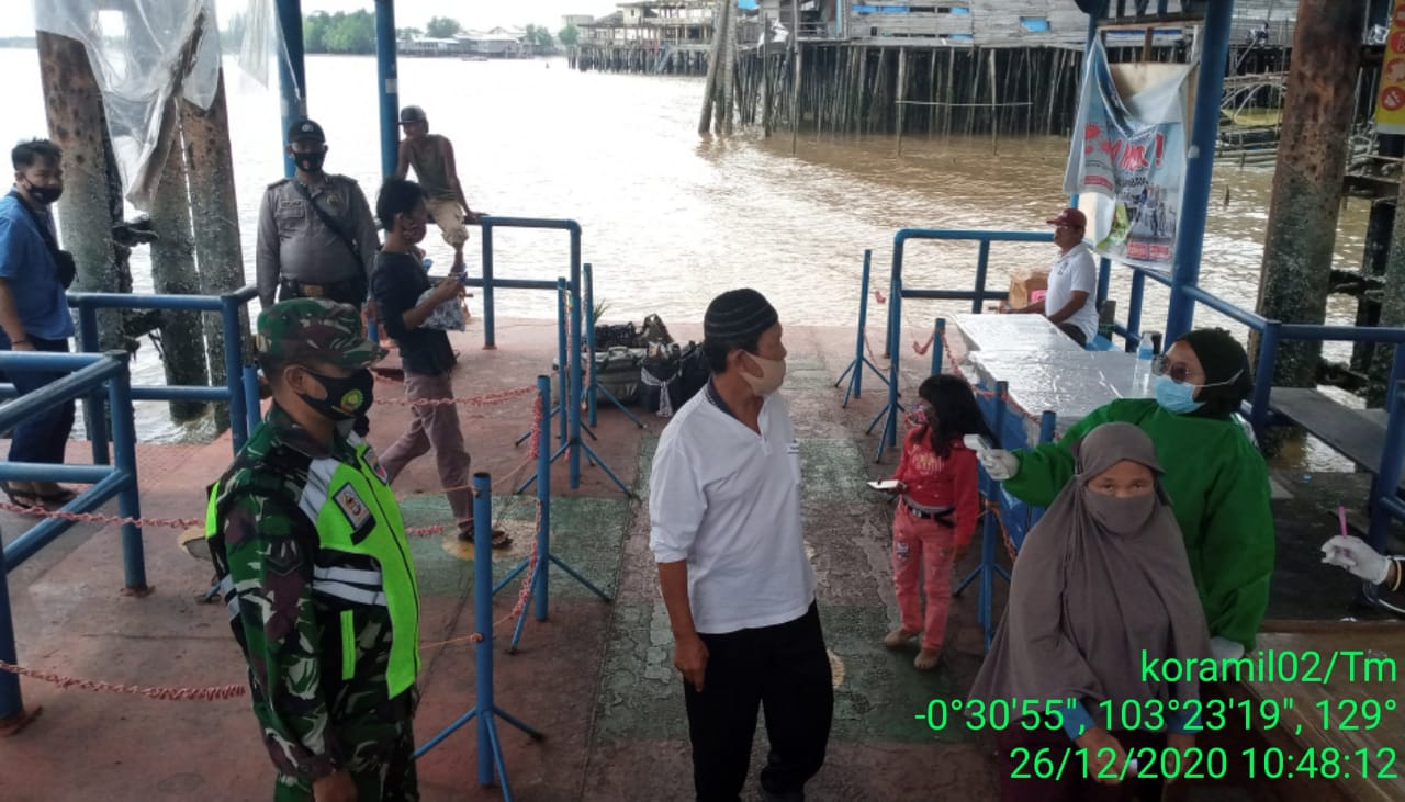 Tidak Patuhi Protkes di Pelabuhan Kuala Enok Akan Ditindak Koramil 02/Tanah Merah
