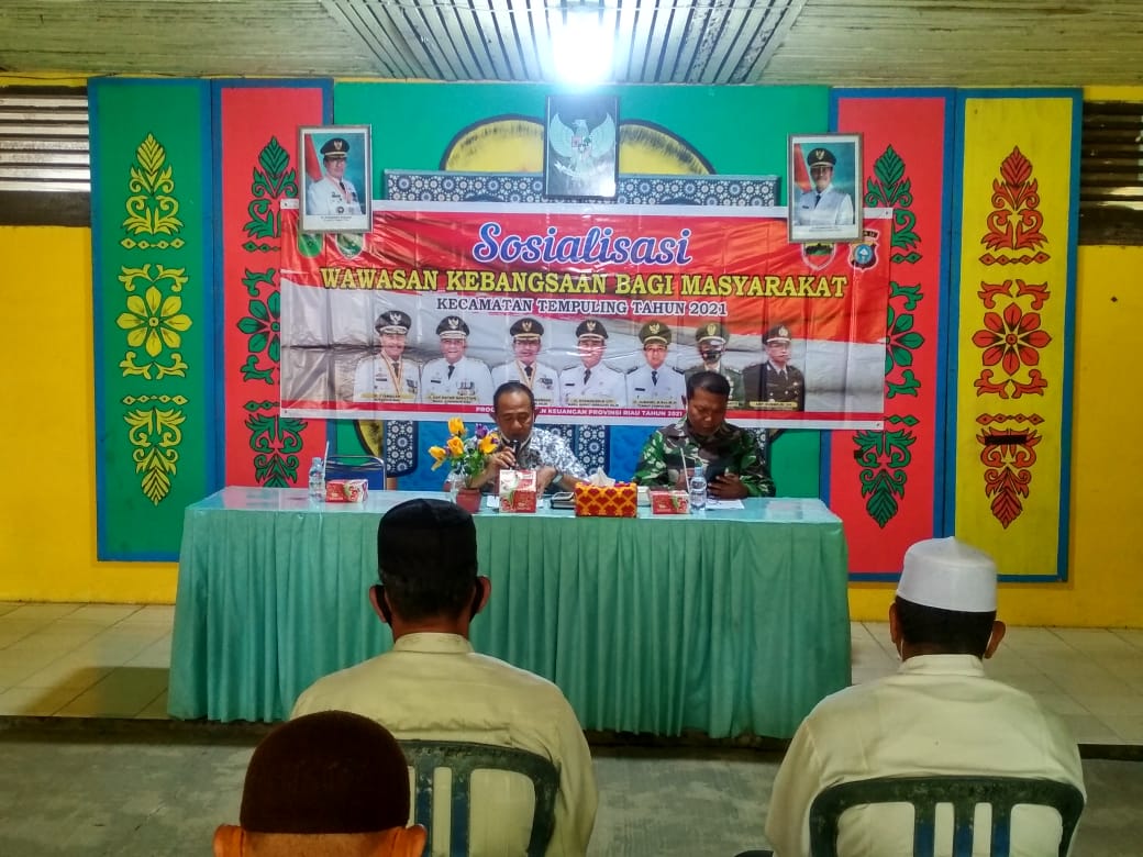 Babinsa Koramil 03/Tempuling Hadiri Sosialisasi Wawasan Kebangsaan