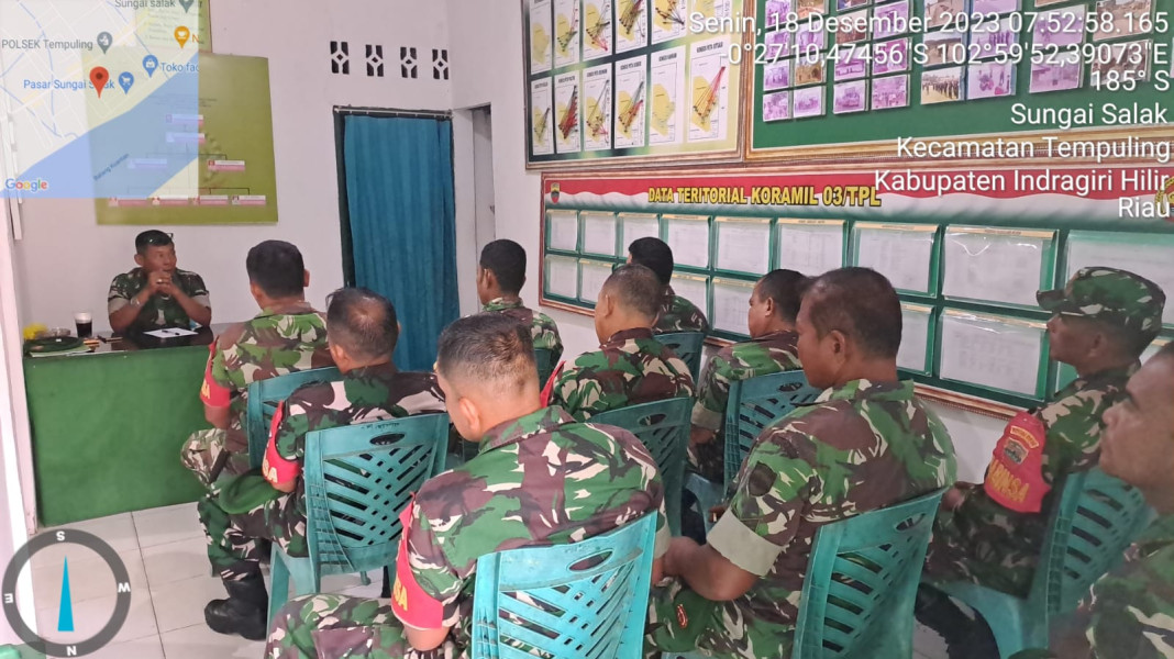 Jelang Nataru, Danramil 03/Tpl Berikan Pengarahan Kepada Babinsa