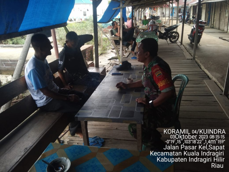 Babinsa Koramil 04/Kuindra Bersama Warga Pupuk Jiwa-jiwa Dan Budi Pekerti Luhur Pancasila Di Wilayah