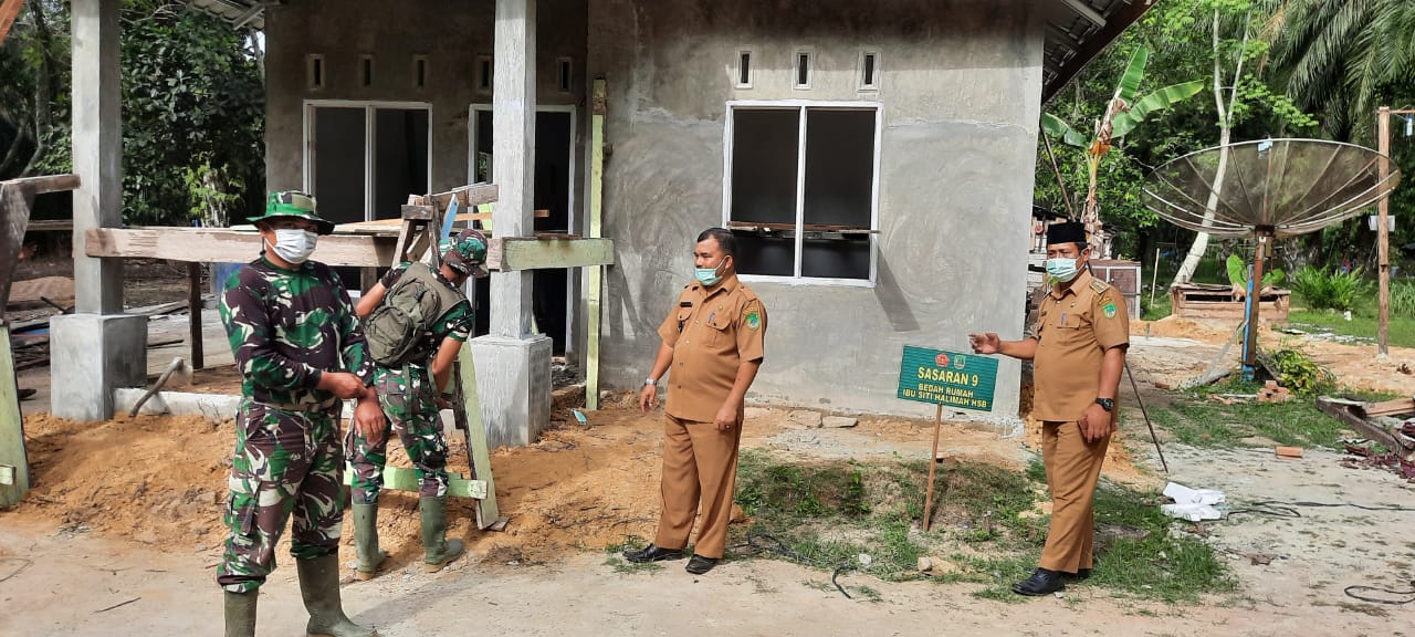 Bedah Rumah Program TMMD, Penghulu Bagan Sinembah Jaya Sambangi Rumah Halimah