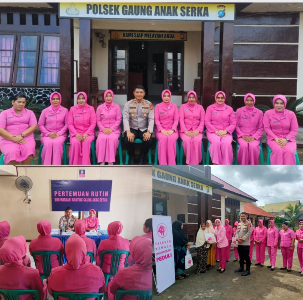 Bhayangkari Ranting Gaung Anak Serka Laksanakan Kegiatan Pertemuan Rutin