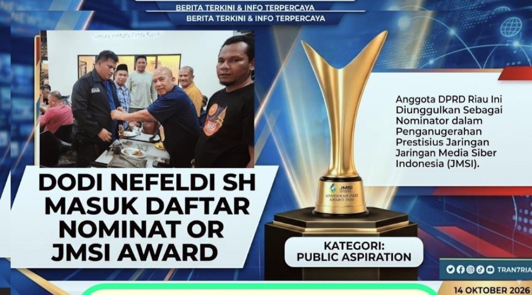 Wakil Rakyat yang Mendengar Suara Publik, Dodi Nefeldi Masuk Nominasi JMSI Award