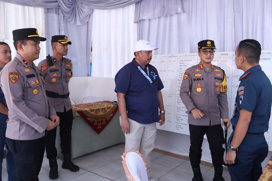 Kapolres Inhil Cek Angkutan Perairan Persiapan Mudik Lebaran