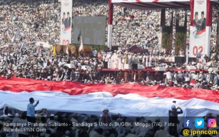 Kampanye Prabowo di SUGBK Spektakuler, Makin Yakin Jokowi Bakal Lengser