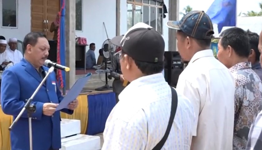 Sekda Inhil Ikuti Prosesi Pelantikan Pengurus Rukun HNSI Se - Kecamatan Gaung