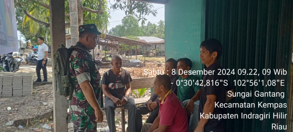 Melalui Komsos, Babinsa Koramil 03/Tpl Himbau Warga Binaan Hindari Judi Online