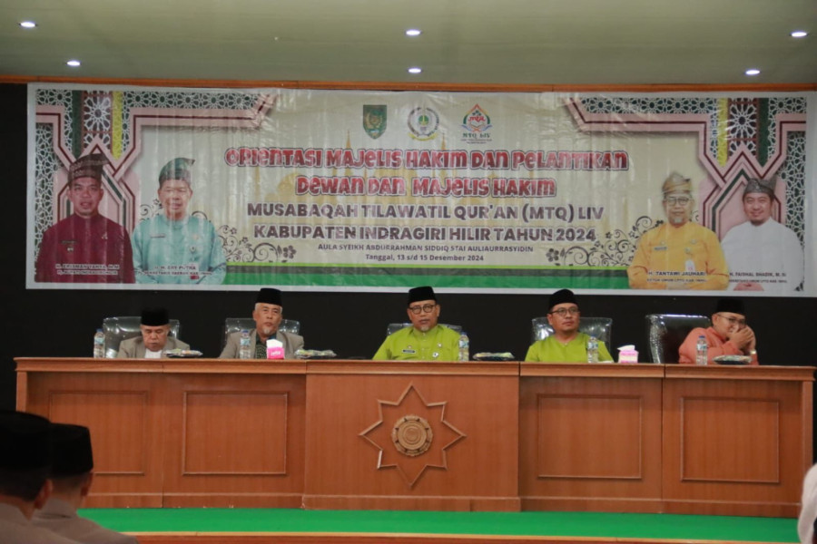Pj Bupati  Inhil Hadiri Acara Orientasi Dewan Hakim Musabaqah Tilawatil Qur’an ke-54 di Kecamatan Enok