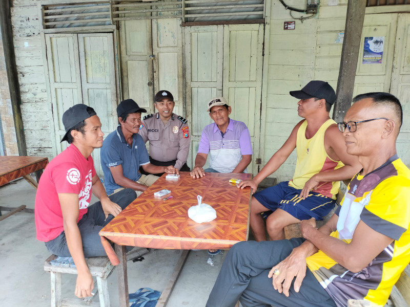 Jaga Kamtibmas, Kanit Binmas Polsek Gaung Sambangi Rumah Warga