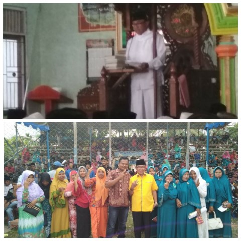 Disambut Meriah Warga, Calon Bupati No Urut 3 ini Jadi Khatib dan Imam Shalat Jum'at di Kemuning