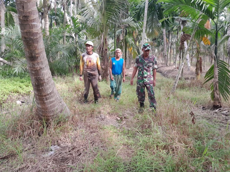 Patroli Tapal Batas, Langkah Tepat Jaga Lingkungan Oleh Babinsa Koramil 07/Reteh