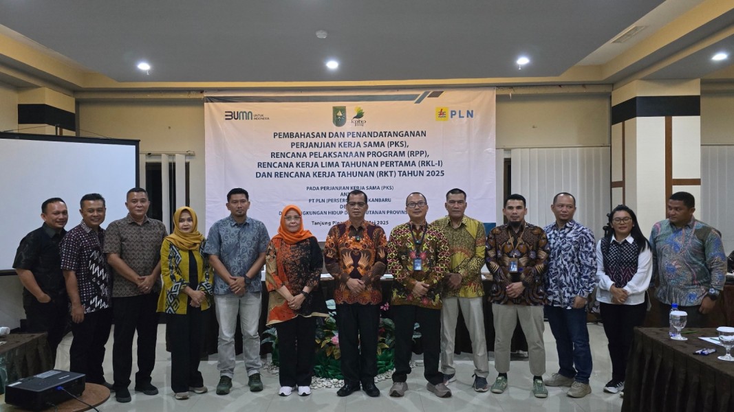 Demi Jaga Kelestarian Tahura, PLN Teken PKS dengan DLHK Provinsi Riau