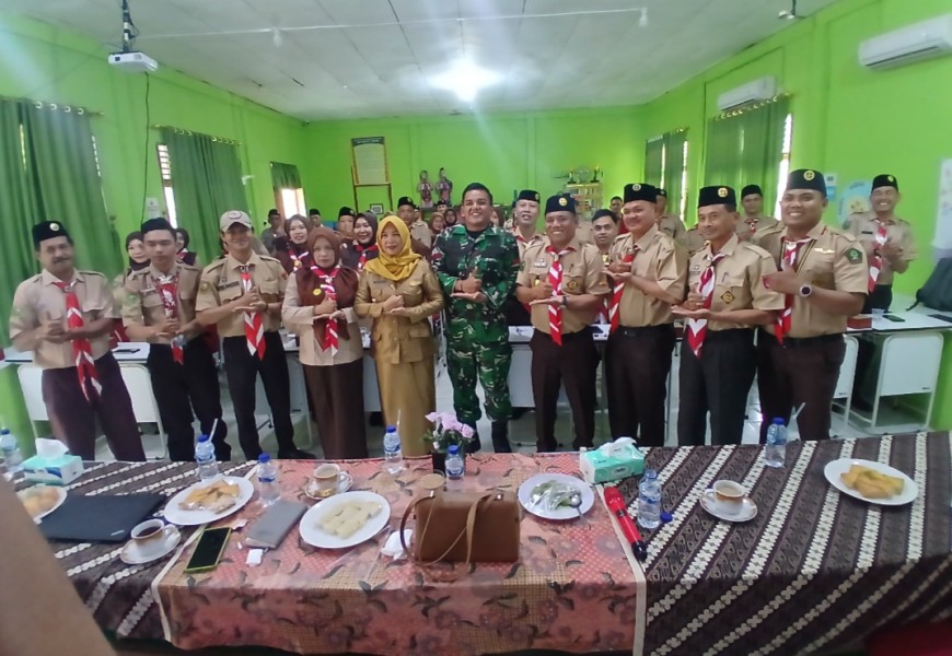 Babinsa Koramil 05/Gas Dukung Kegiatan Perkemahan Akbar Gerakan Pramuka di SMA N 1 Gaung Babinsa Koramil 05/Gas Dukung Kegiatan Perkemahan Akbar Gerakan Pramuka di SMA N 1 Gaung