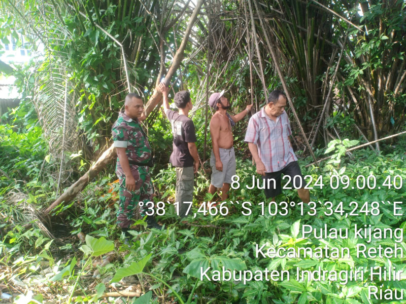 Babinsa Koramil 07/Reteh Rutin Untuk Patroli Karhutla Guna Cegah Kebakaran di Lingkungan