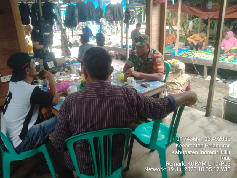 Babinsa Koramil 10/Pelangiran Harapkan Masyarakat Agar Dapat Mendukung Kegiatan Yang dilakukan Oleh Babinsa