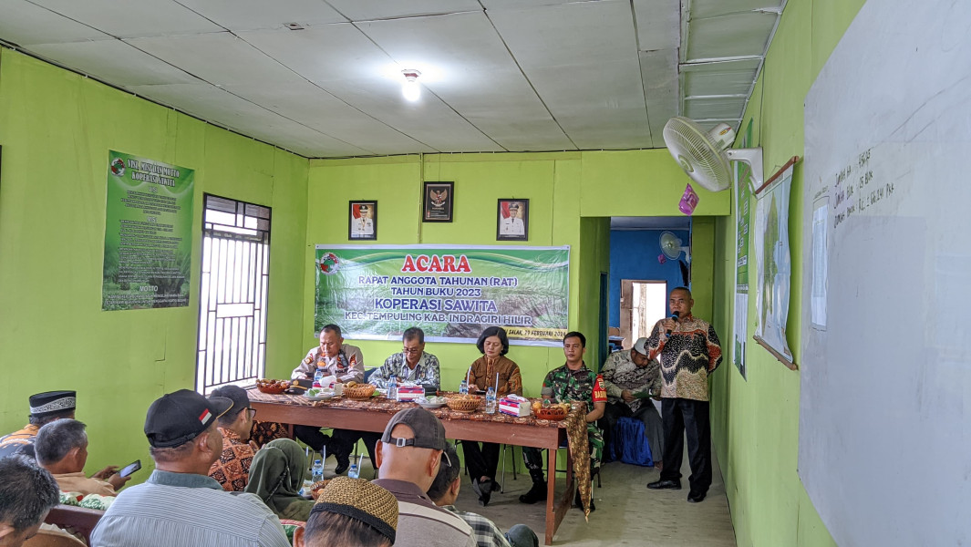 Babinsa Koramil 03/Tpl Hadiri Rapat Anggota Tahunan Koperasi Sawita Kecamatan Tempuling