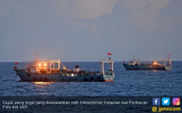 KKP Kembali Tangkap 6 Kapal Ikan Ilegal Asal Vietnam dan Filipina