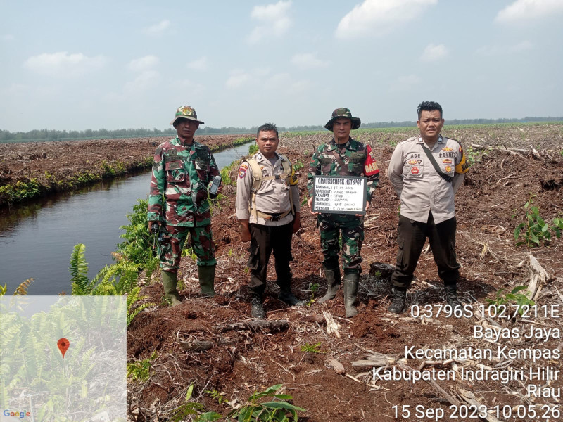 Sinergitas TNI-Pori Lakukan Pengecekan Titik Hotspot