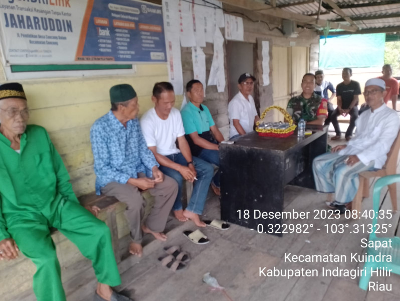 Koramil 04/Kuindra Mengingatkan Masyarakat Untuk Saling Tolong Menolong Antar Sesama