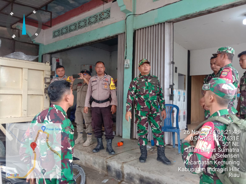 Danramil 09/Kmg Kawal Pendistribusian Logistik Pilkada Dari PPK ke PPS