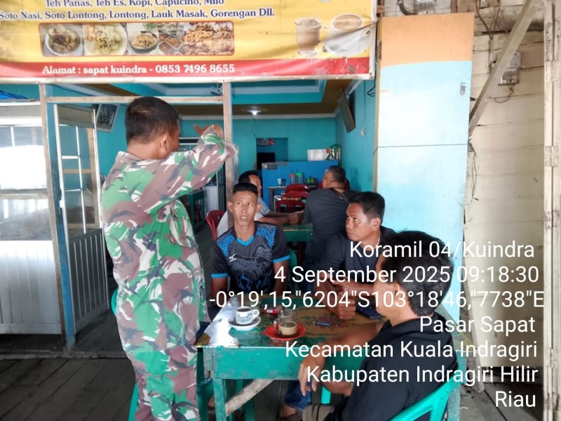 Kegiatan Komsos Babinsa Koramil 04/Kuindra, Berikan Edukasi dan Motivasi