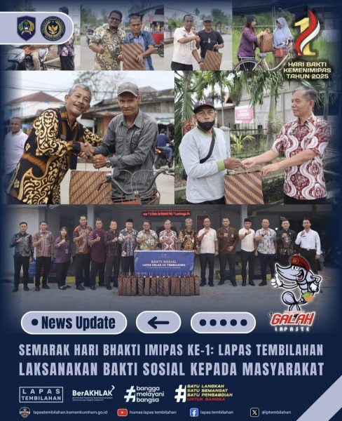 Lapas Tembilahan Perkuat Hubungan dengan Masyarakat melalui Bakti Sosial yang Penuh Kehangatan