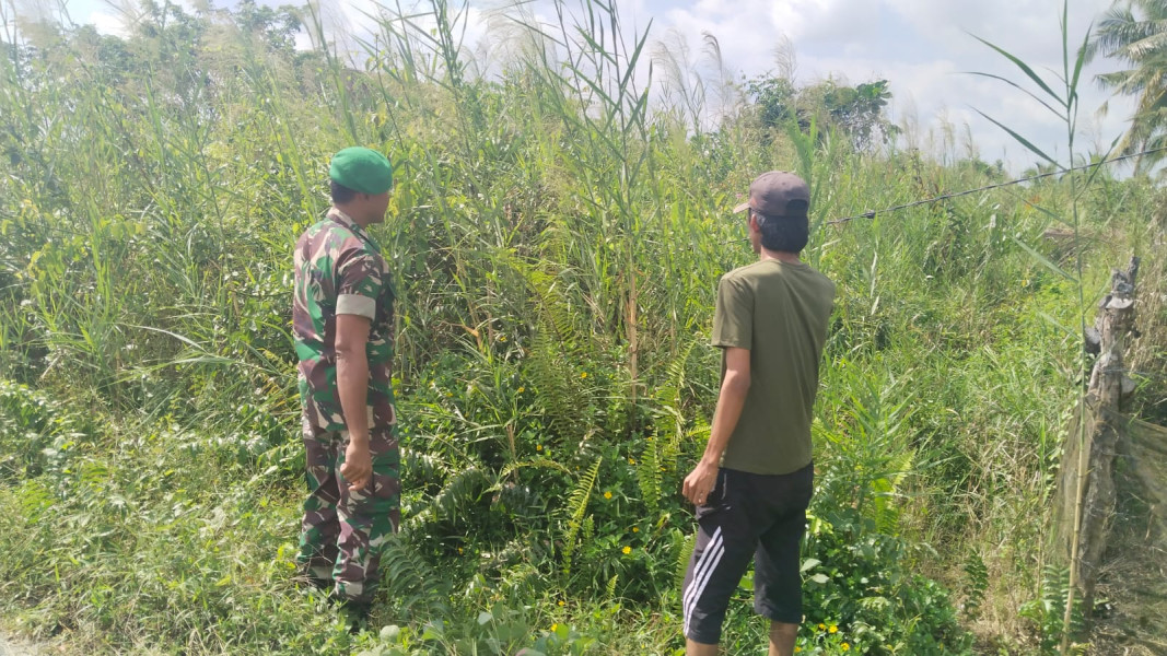Babinsa Koramil 04/Kuindra Himbau Warga Untuk Tidak Dibenarkan Membuka Lahan Dengan Cara Dibakar