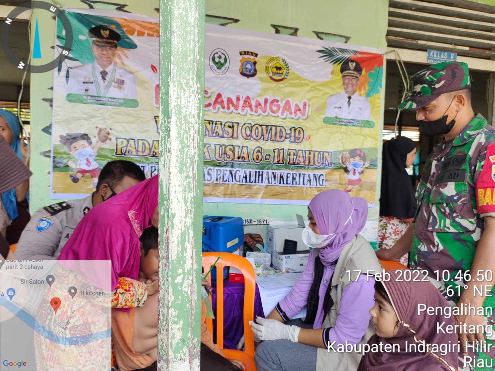 Babinsa Koramil 09/Kemuning Adakan Sosialisasi Vaksinasi di SDN 010 Pengalihan
