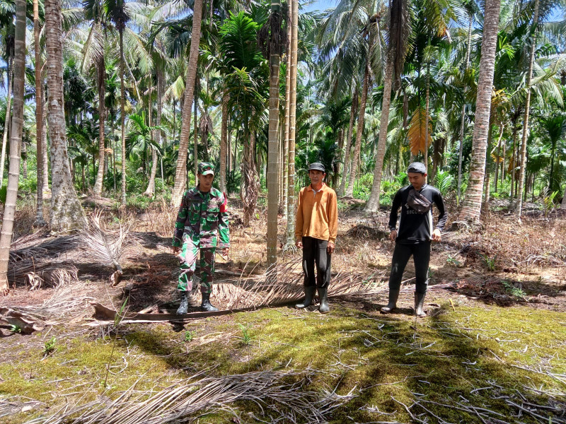 Bhabinsa 05/Gas Kopda Chandra Manto Kembali melaksanakan kegiatan patroli Untuk Mengantispasi Kebakaran Hutan dan Lahan (Karhutla)