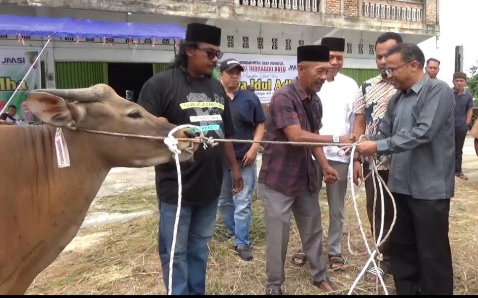 Dikantor JMSI, Agrinas dan Pemda Inhu Gelar Penyembelihan Hewan Kurban Idul Adha 1447 H