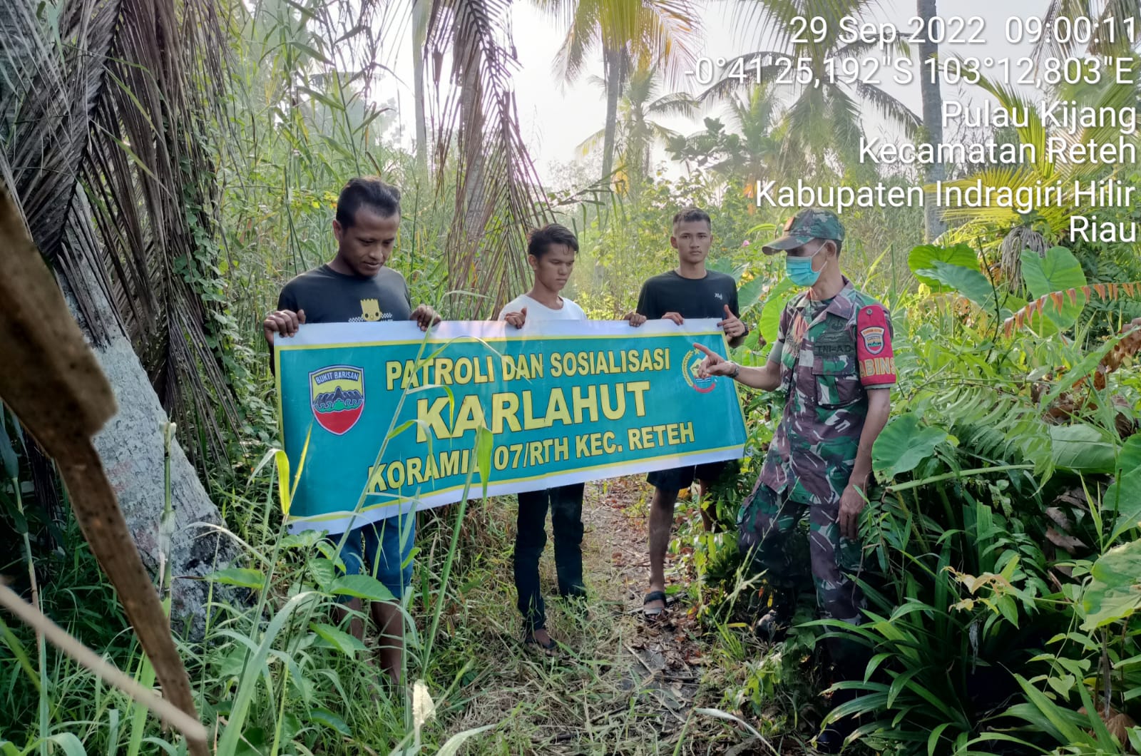 Himbauan Kepada Warga Terkait Karlahut Oleh Babinsa Koramil 07/Reteh