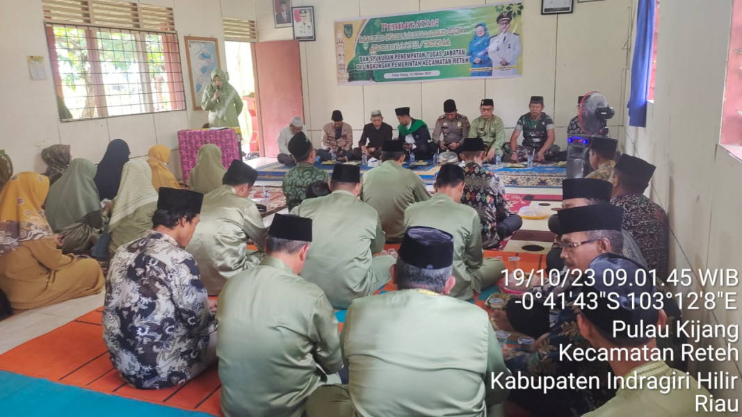 Danramil 07/Reteh Dampingi Peringatan Maulid Nabi Muhammad Saw di Kelurahan Pulau Kijang