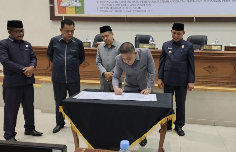 DPRD Inhil Sahkan APBD Inhil 2024, Segini Besarannya