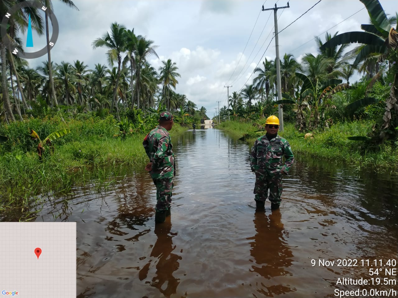 Laporan Kondisi Banjir Oleh Danramil 09/Kemuning