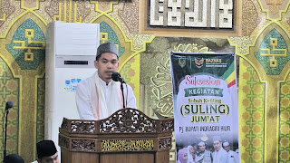 Saat Sholat Subuh Berjamaah, Pj Bupati Inhil Ajak Warga Sukseskan Pilkada 2024