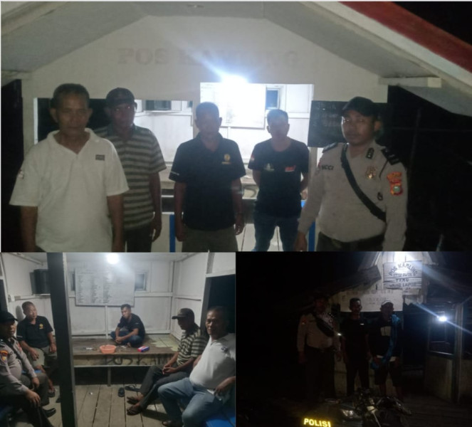 Kanit Binmas Polsek Gaung Aipda Ricci Ronaldy Giat Sambang Pos Kamling dan Patroli Wilayah