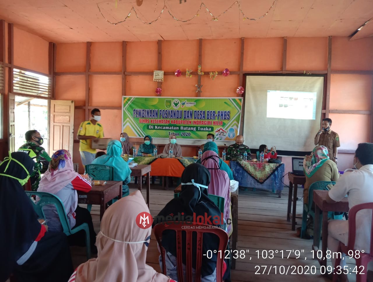 Pjs Danramil 12/Batang Tuaka Hadiri Sosialisasi Kampung Siaga Desa Gemilang Jaya