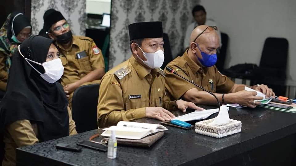 Plt Wali Kota Ikuti Zoom Meeting Rakor Monev MCP Pencegahan Korupsi Bersama KPK RI